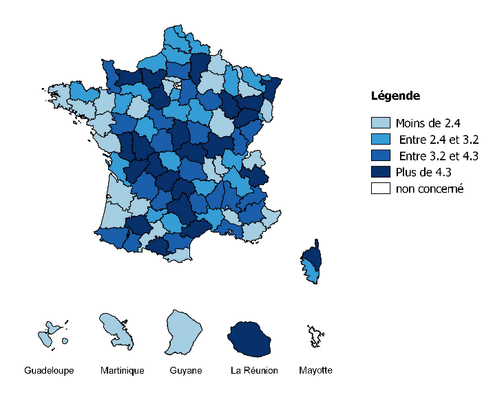 Ratio part de tué sur réseau principal sur part de linéaire de ce réseau