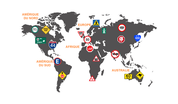 carte de la sécurité routière dans le monde