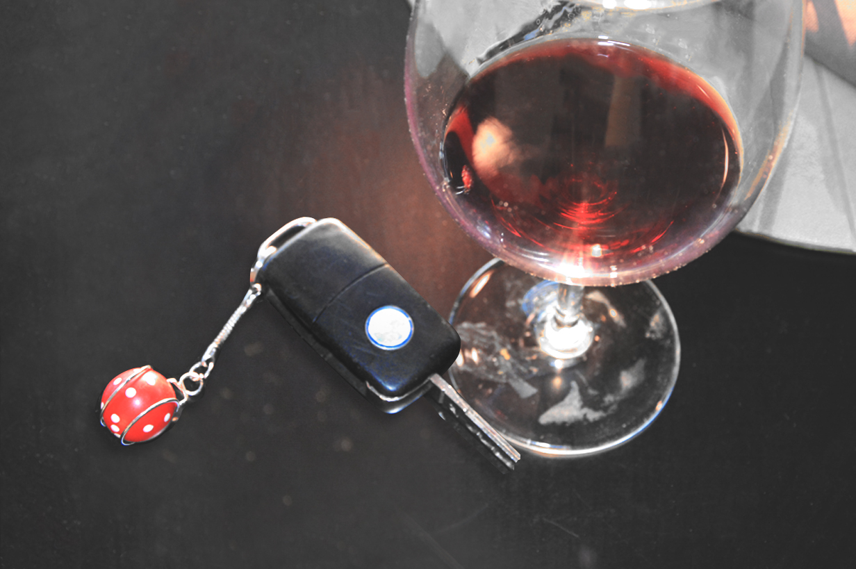 vaso de vino - beber y conducir