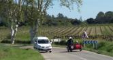 motocycliste sur la route