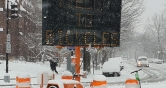 neige sur la route